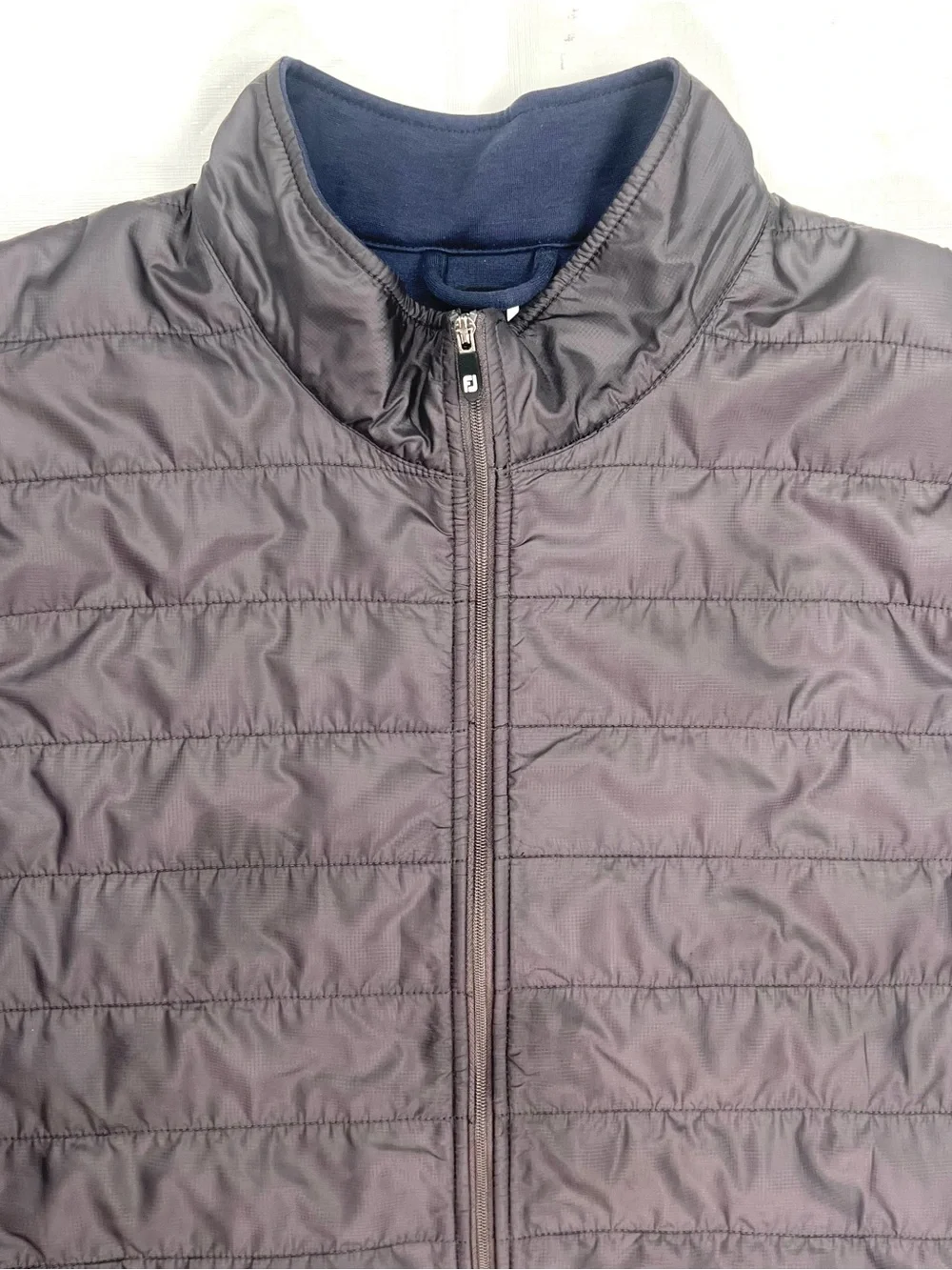 FootJoy Jacket Mens XL Gray/Blue Hybrid Quilted Full Zip Performance Golf